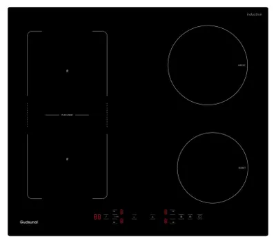 Induktionskochfeld 60 cm, 7200 W, Flexzonen, 9 Stufen, Timer
