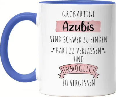 Produktbild von Großartige Azubis Sind Schwer Zu Finden Tasse Blau Dankeschön Geschenk Hart Zu Vergessen