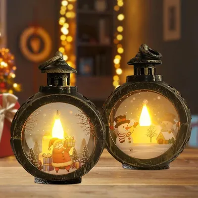 Kerstdecoratie LED-kerstlantaarn windlicht, Hauptbild