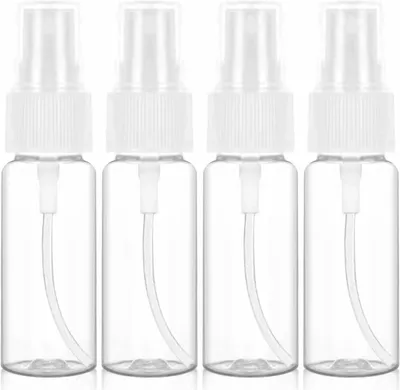Produktbild von Set mit 4 x 20-ml-Sprühflaschen – Kleine Sprühdüsen aus Kunststoff – Für Reisen, Make-up und Hautpflege