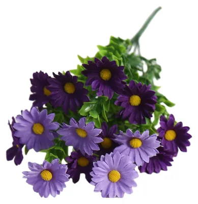Produktbild von Künstlicher Blumenstrauß mit grünen Blättern, realistisch, UV-beständig, aus Kunstseide, für drinnen und draußen, Garten, Terrasse, Balkon, Zuhause.