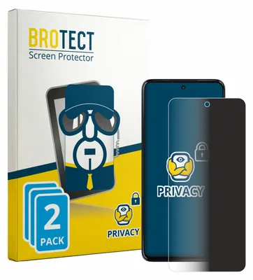 Produktbild von 2x BROTECT Sichtschutzfolie für Motorola Moto G37 Power Anti-Spy Privacy Sichtschutz Blickschutz Folie Blaulicht-Schutz