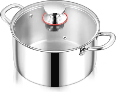Obrázek produktu pro Onader kastrol třívrstvý nerezový 3,3 l se skleněnou poklicí pro všechny typy sporáků 20 cm
