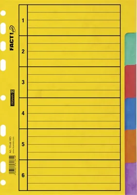 Produktbild von BRUNNEN 1066485 Ringbuchregister A5 6tlg Pressspan