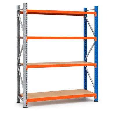 Zdjęcie produktu dla Bauhus Moduł Dodatkowy Regału Magazynowego 250x200x60 cm Metalowy 1200 kg 4 Półki