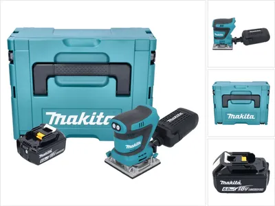 Produktbild von Makita DBO 484 G1J Akku Schwingschleifer 18 V 112 x 102 mm + 1x Akku 6,0 Ah + Makpac - ohne Ladegerät