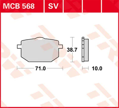 Obrázok produktu pre Sada brzdových doštičiek TRW MCB568SV XT600 2NF