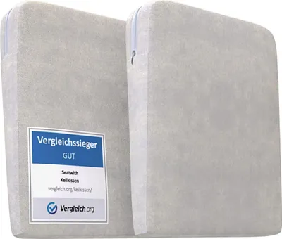 Produktbild von Seatwith Bequemes Keilkissen - Sitzkeil mit weichem Bezug und Tragetasche sorgt für richtige Körperhaltung und maximales Wohlbefinden , Home-Office