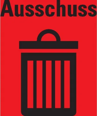 Produktbild von Dreifke® Aufkleber I Organisationsetikett Ausschuss, rot, Haftpapier, ablösba...