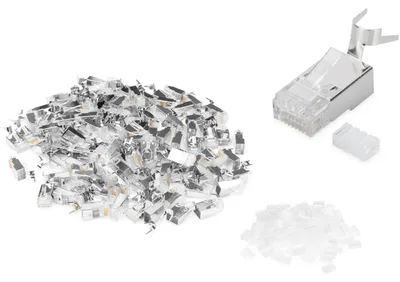 Image de DIGITUS Modularstecker für Rundkabel, CAT 6A, geschirmt - 100 Stk. (AK-219604-100)