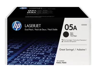 Immagine prodotto di HP 05A - Confezione da 2 pezzi - Nero - originale - LaserJet - Cartuccia toner (CE505D)