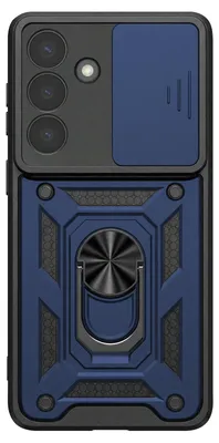 Obrázek produktu pro Mayaxess, prstencové pouzdro s posuvnou ochranou fotoaparátu pro Samsung Galaxy S26 Plus, tmavě modré