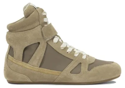 Zdjęcie produktu dla Kobiecie trampki marki Isabel Marant, kolor beżowy, wykonane ze skóry