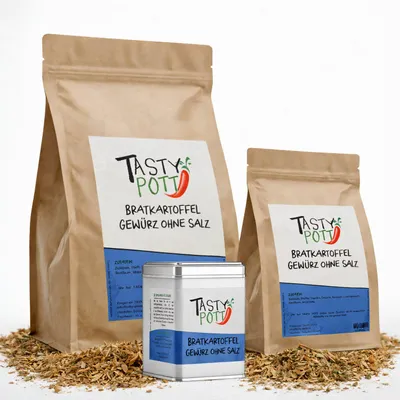 Produktbild von Tasty Pott Bratkartoffelgewürz ohne Salz - im Beutel - 250g