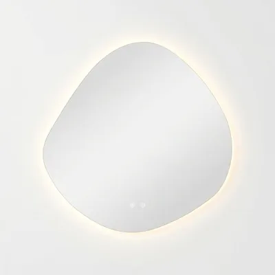 Obrázek produktu pro SensaHome Zrcadlo do koupelny Ethan s LED osvětlením – stmívatelné – 2700K/4500K/6400K – asymetrické – 80x80 cm