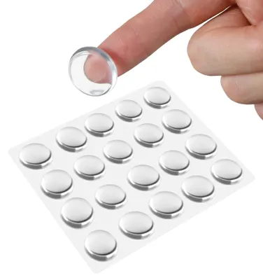Produktbild von Gummistollen für Glasplatten, rutschfeste Silikonpads