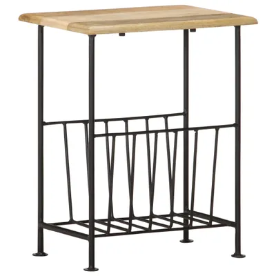 Immagine prodotto di The Living Store Portariviste 40 x 30 x 50 cm in legno massiccio di mango e acciaio