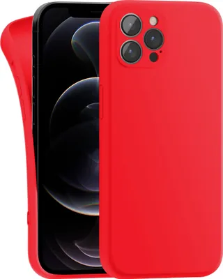 Produktbild von Hülle für Apple iPhone 12 Pro Max - Handyhülle mit Kameraschutz Cover aus Silikon in Rot