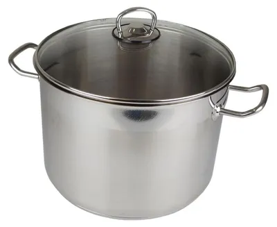 Produktbild von HAUSHALT INTERNATIONAL 22054 Kochtopf inkl. Deckel, Edelstahl, 26 cm Durchmesser, Induktionsherd-geeignet