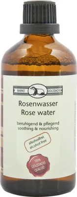 Produktbild von Golddachs Rosenwasser in Glasflasche