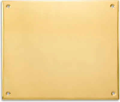 Produktbild von Metallschild »Messingschild, rechteckig - 178 x 153 mm - Form T«, Messing, rechteckig, Innen- und Außenbereich