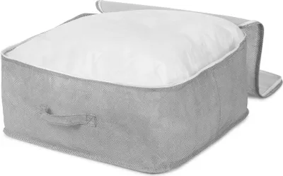 Produktbild von Compactor Textilaufbewahrungsbox für Kleidung und Decken mit Reißverschluss Boston 46 x 46 x 20,5 cm