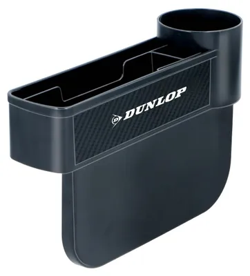 Produktbild von Dunlop Autositz Organizer mit Getränkehalter - Anti-Rutsch-Matte - Schwarz