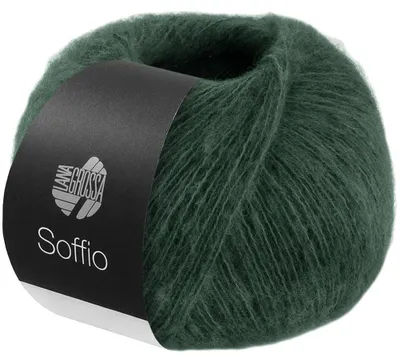 Produktbild von Lana Grossa SOFFIO 25 g flauschiges Lace-Garn aus Wolle mit Kaschmiranteil 215m Farbe 033 - Tiefseegrün