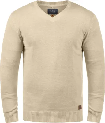 Produktbild von Blend BHLasse Herren Strickpullover Feinstrick Pullover mit V-Ausschnitt Baumwollmischung Regular fit