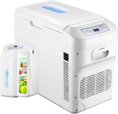Obrázek produktu pro Přenosná autoklimatizace - Mini chladnička - Chlazení nápojů - Chlazení a ohřev - 28 litrů - Červená