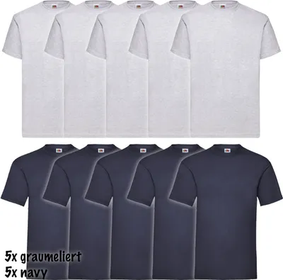 Immagine prodotto di confezione da 10 magliette Fruit of the Loom Heavy, Colore: Set di 10 colori A56, Taglia: XL