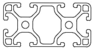 Produktbild von Aluminiumprofil schwarz 30x60L I-Typ Nut 6 Aluminiumprofile Aluminium Profil Alu Profile Montage Systemprofil Zuschnitt: 700mm
