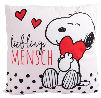 Produktbild von The Peanuts Dekokissen Snoopy - Lieblingsmensch - Zierkissen Kopfkissen 30 x 30 cm