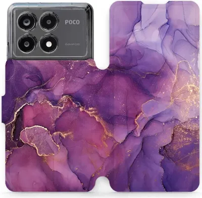 Image de Coque de téléphone portable avec rabat pour Xiaomi Poco X6 Pro, Mobiwear Book, violet