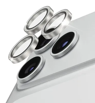 Obrázok produktu pre PanzerGlass ® Hoops® Camera Lens Protector Glitter Silver iPhone 18 Pro | 18 Pro Max, Apple - iPhone 18 Pro, Apple - iPhone 18 Pro Max, Suché aplikovanie, Odolné proti poškriabaniu, Odolný proti nárazom, Strieborná, 1 kusov