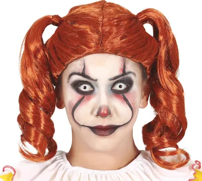 Produktbild von Clown Halloween Perücke Rote Lockige Haare Für Spukige Nächte Erwachsene Grusel Kostüm Schaurige Faschingsparty Verkleidung Horror, Farbe: Orange