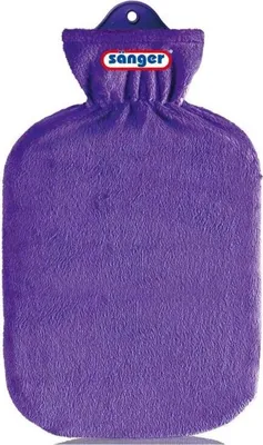 Produktbild von Flauschbezug  lila mit Wärmflasche