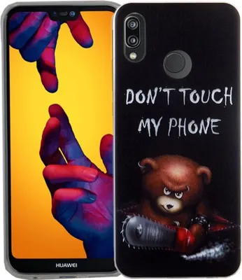 Produktbild von Handy Hülle für Huawei P20 Lite Bär mit Kettensäge Smartphone Cover Bumper Schale Etuis