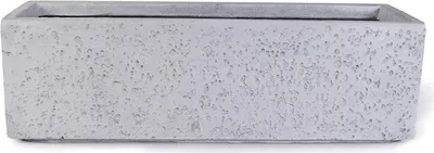 Produktbild von Köhko® Blumenkübel aus Fiberglas neuartiges Stein-Optik Pflanzkübel 100x40x40 cm Elfenbeinfarben Trog