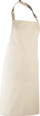 Immagine prodotto di Premier Workwear PR150 | Grembiule con pettorina "Colours" - Lavabile a 60 °C - Colore: Naturale (circa Pantone 1205) - Dimensioni: 72 x 86 cm