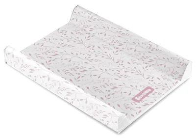 Immagine prodotto di Sensillo, superficie imbottita e flessibile per il cambio del bambino, color rosa con motivo a foglie