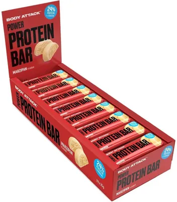 Zdjęcie produktu dla Body Attack Power Protein Bar - 24 batony po 35 g marcepanu