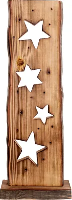 Produktbild von Näve Leuchten LED-Holz-Weihnachtsleuchte "STERNE" H: 60 cm LED-Holz-Weihnachtsleuchte "STERNE" H: 60 cm LED-Holz-Weihnachtsleuchte "STERNE", aus Holz, 60 cm hoch, 6 lm / 2700 K;– Schiebeschalter – Timerfunktion