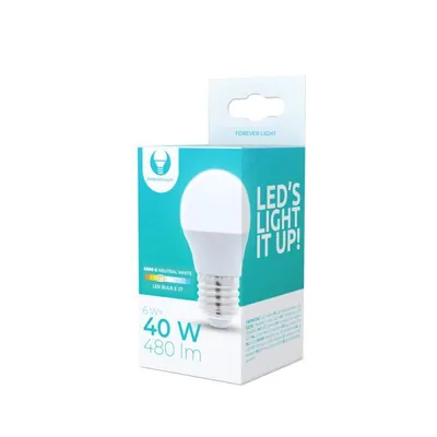 Obrázok produktu pre LED žiarovka Forever E27 G45 6W neutrálna biela (4500K)