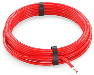 Immagine prodotto di Cavo per auto AUPROTEC, lunghezza 5 metri, sezione 4,0 mm², tipo FLRY-B, cavo per auto a terminazione ad anello, colore rosso