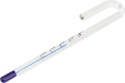 Produktbild von Aquarium-Glasthermometer, professionell, hochgenau, Krückenform, Wasser für Aquarien, 0,24 Zoll
