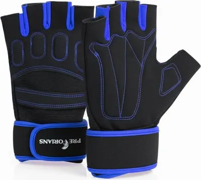 Produktbild von Trainingshandschuhe Damen Herren in Größe L Blau Handschuhe für Krafttraining Handschuhe Gewichtheben Fitness Gym