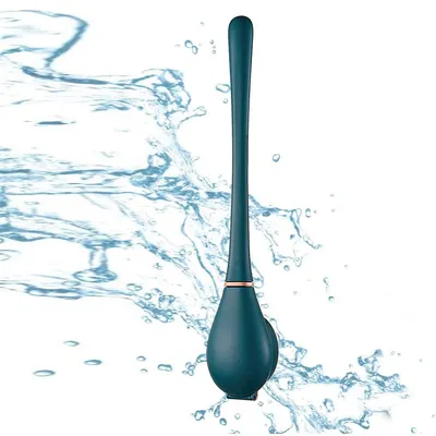 Produktbild von WC Bürste,wandmontiert Silikon Toilettenbürste,Klobürste, mit ohne Bohren Klobürstenhalter,rutschfester Griff, schnelltrocknend,Blau