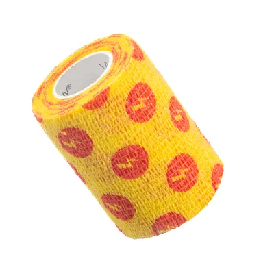 Obrázek produktu pro Vitammy Autoband Samolepící bandáž s potiskem blesku, žlutá, 7,5cmx450cm