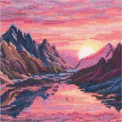Produktbild von RTO Kreuzstich Stickpackung "Farbe der Sonne, Sonnenuntergang", Zählmuster, 15,5x15,5cm